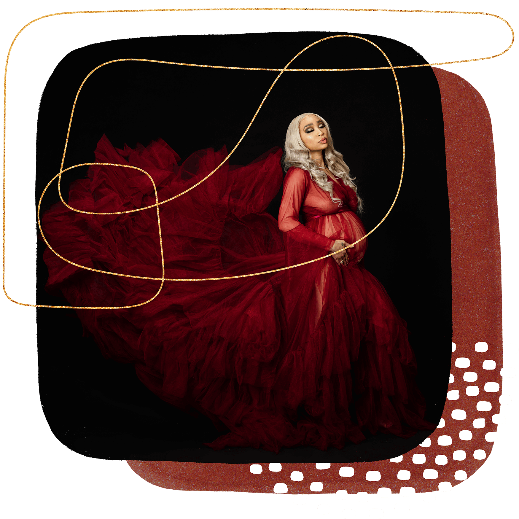 Red Dress composite image